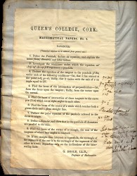 George Boole’s Mathematical Examination Papers  Spread 3 verso