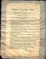 George Boole’s Mathematical Examination Papers  Spread 4 verso